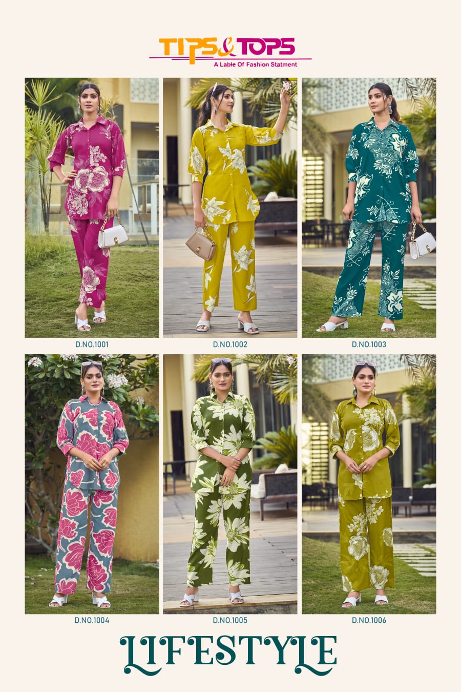 Lifestyle Tips Tops Reyon Co Ord Set Wholesaler Gujarat