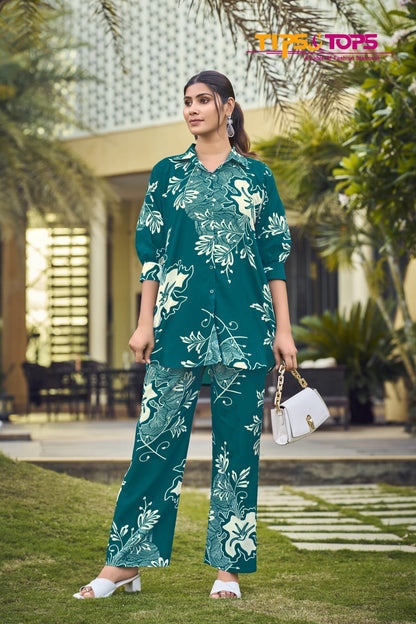 Lifestyle Tips Tops Reyon Co Ord Set Wholesaler Gujarat