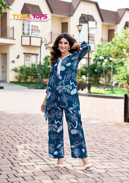 Lifestyle Vol 2 Tips Tops Reyon Co Ord Set Wholesale Price
