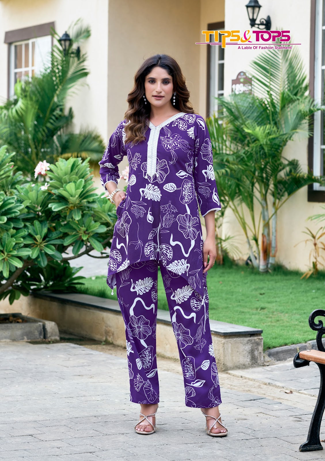 Lifestyle Vol 2 Tips Tops Reyon Co Ord Set Wholesale Price