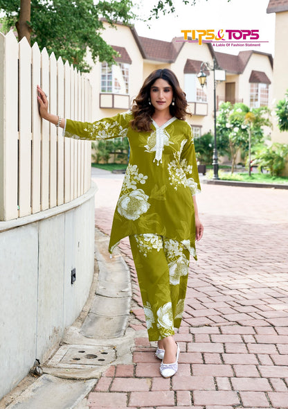 Lifestyle Vol 2 Tips Tops Reyon Co Ord Set Wholesale Price