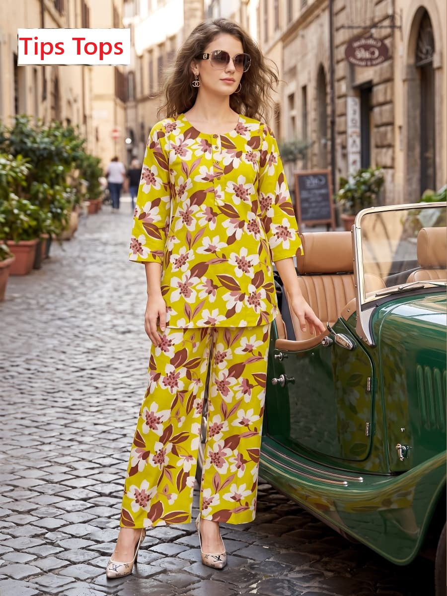 Lifestyle Vol 4 Tips Tops Reyon Co Ord Set Wholesaler India