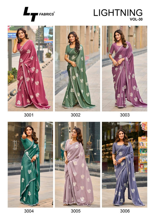 Lightning Vol 30 Lt Fabrics Silk Sarees Wholesaler Gujarat