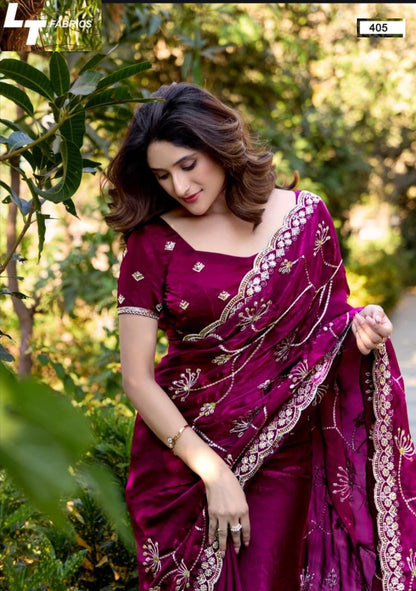 Lightning Vol 4 Lt Fabrics Malai Silk Sarees Manufacturer India