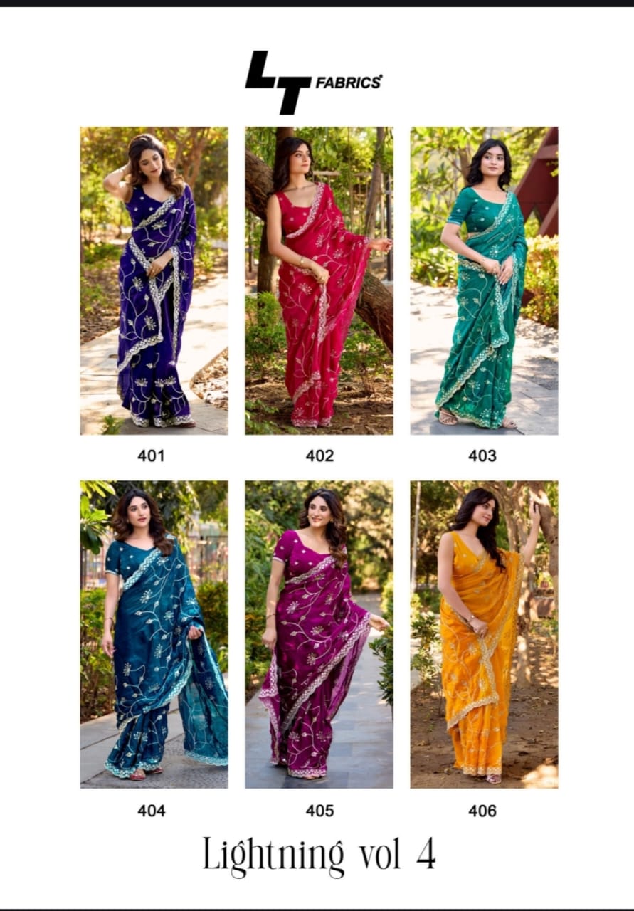 Lightning Vol 4 Lt Fabrics Malai Silk Sarees Manufacturer India