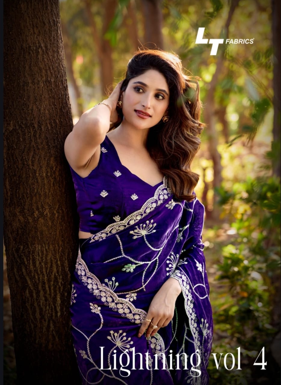 Lightning Vol 4 Lt Fabrics Malai Silk Sarees Manufacturer India
