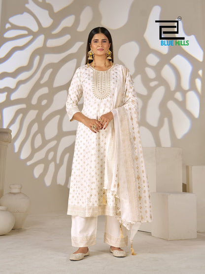 Lights Of Festival Blue Hills Rayon 14Kg Readymade Anarkali Suits Manufacturer India