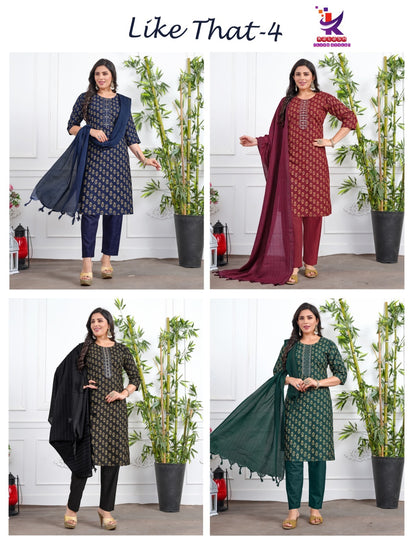 Like That 4 Mlm Kalash Lifestyle Readymade Cotton Pant Suits Exporter Gujarat