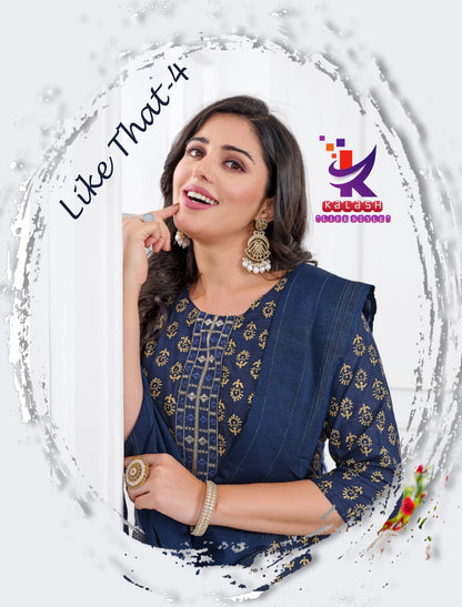 Like That 4 Mlm Kalash Lifestyle Readymade Cotton Pant Suits Exporter Gujarat