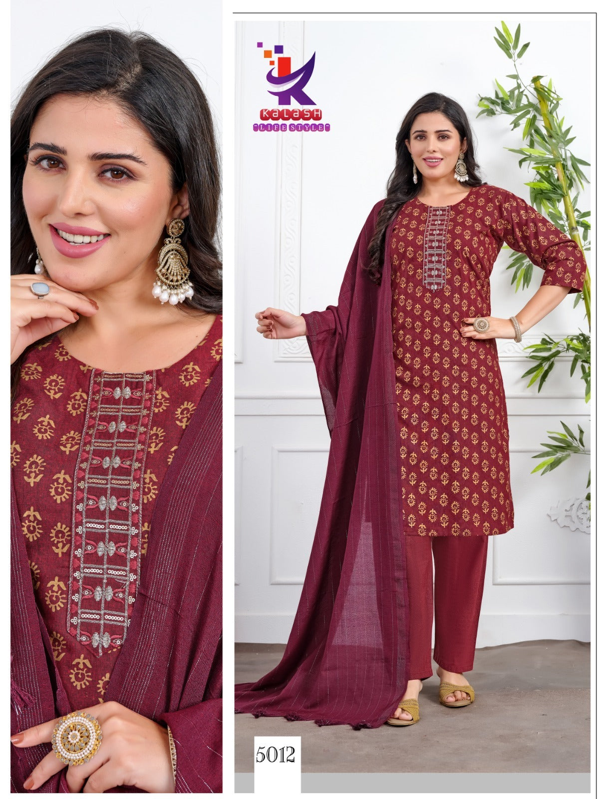 Like That 4 Mlm Kalash Lifestyle Readymade Cotton Pant Suits Exporter Gujarat