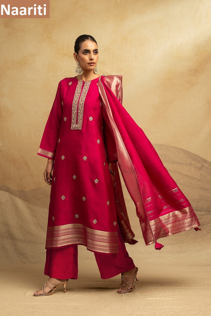 Likita 2828 Naariti Raw Silk Pant Style Suits Manufacturer