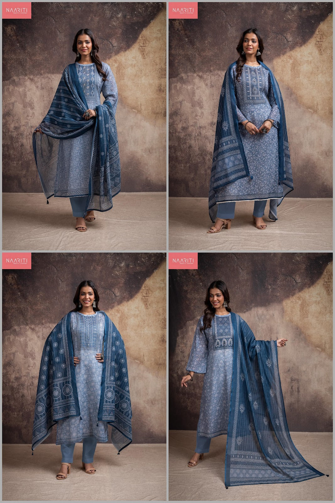 Lila 5566 Naariti Linen Pant Style Suits Supplier India