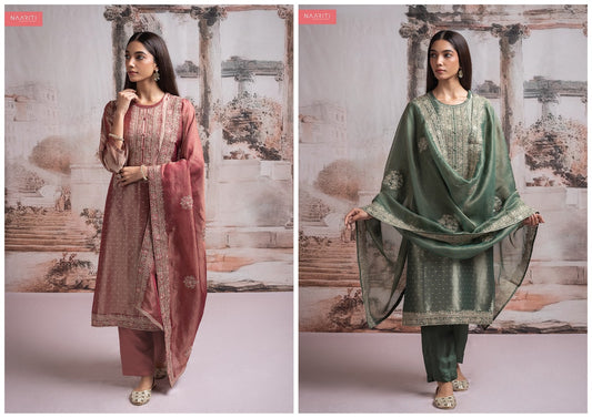 Lila Naariti Organza Tissue Pant Style Suits Wholesaler India