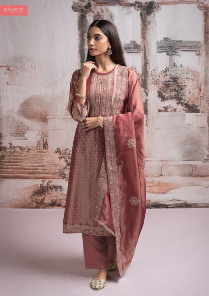 Lila Naariti Organza Tissue Pant Style Suits Wholesaler India