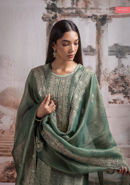 Lila Naariti Organza Tissue Pant Style Suits Wholesaler India