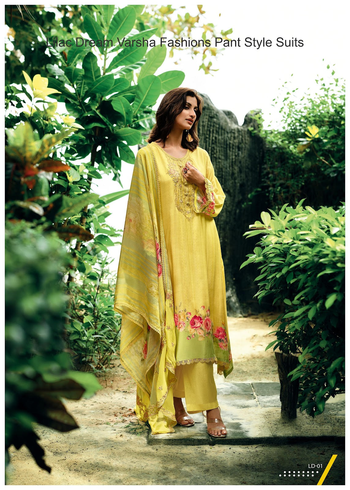 Lilac Dream Varsha Fashions Viscose Muslin Pant Style Suits Wholesale Price