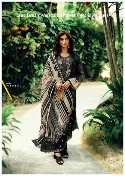 Lilac Dream Varsha Fashions Viscose Muslin Pant Style Suits Wholesale Price