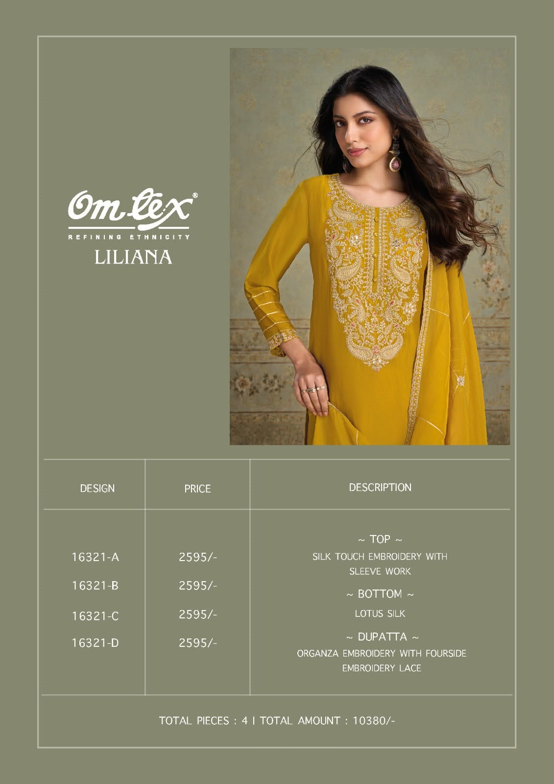 Liliana Omtex Silk Pant Style Suits Supplier Gujarat