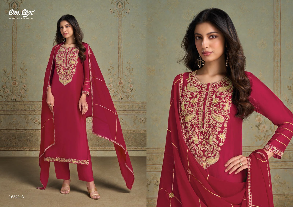 Liliana Omtex Silk Pant Style Suits Supplier Gujarat