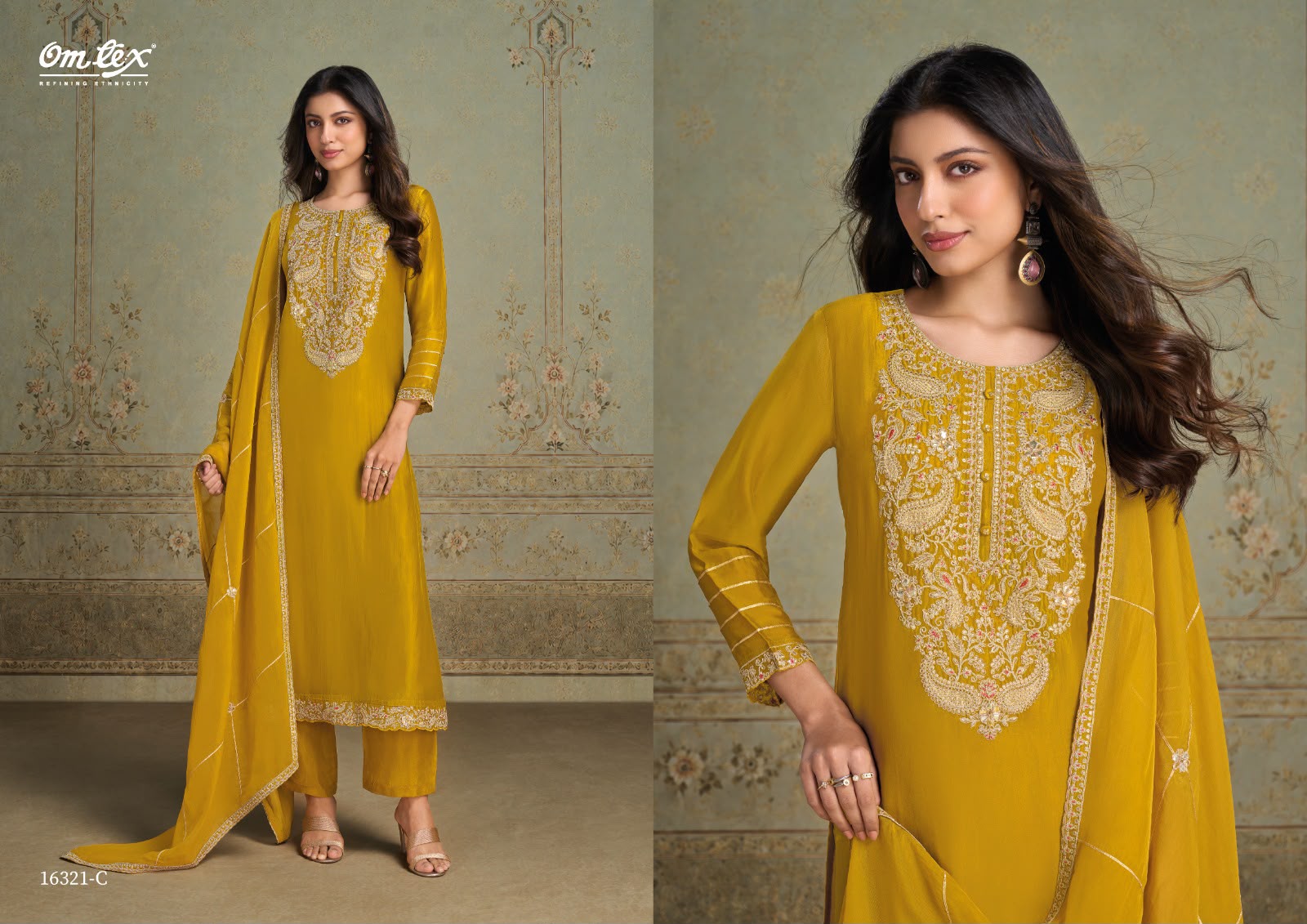 Liliana Omtex Silk Pant Style Suits Supplier Gujarat