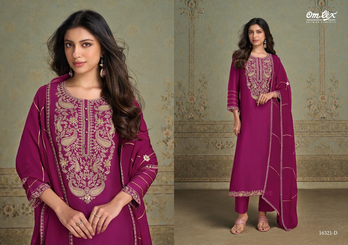 Liliana Omtex Silk Pant Style Suits Supplier Gujarat