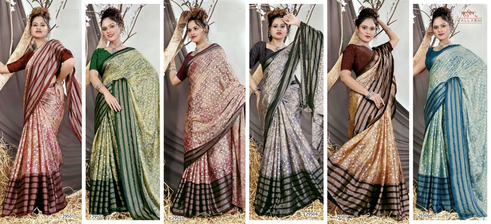 Liliana Vallabhi Prints Brasso Sarees Wholesale Price
