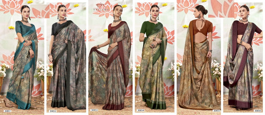 Liliana Vol 3 Vallabhi Prints Brasso Sarees Exporter Ahmedabad