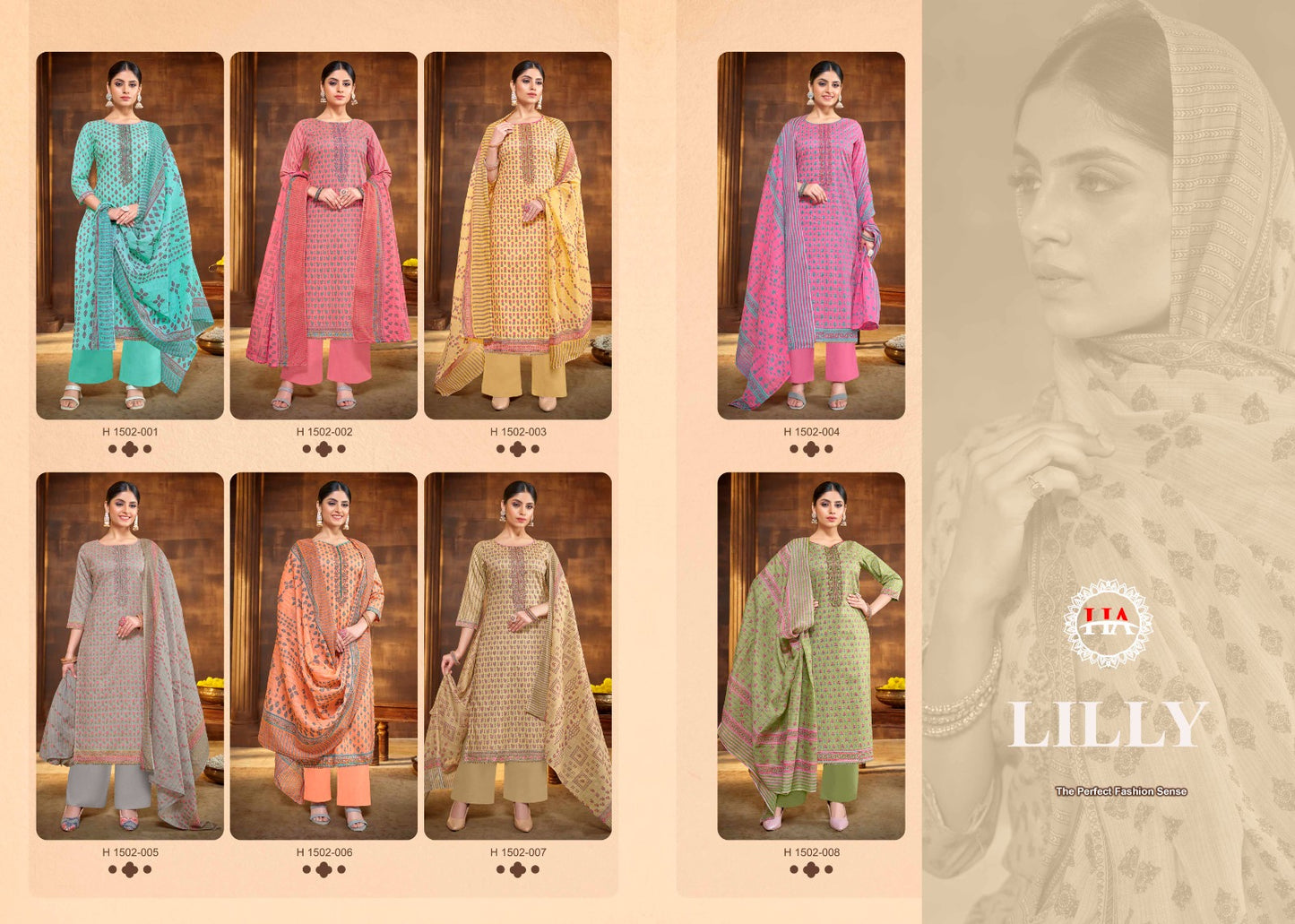 Lilly Harshit Fashion Cotton Pant Style Suits Exporter Gujarat