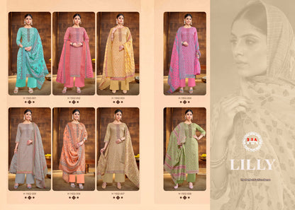 Lilly Harshit Fashion Cotton Pant Style Suits Exporter Gujarat