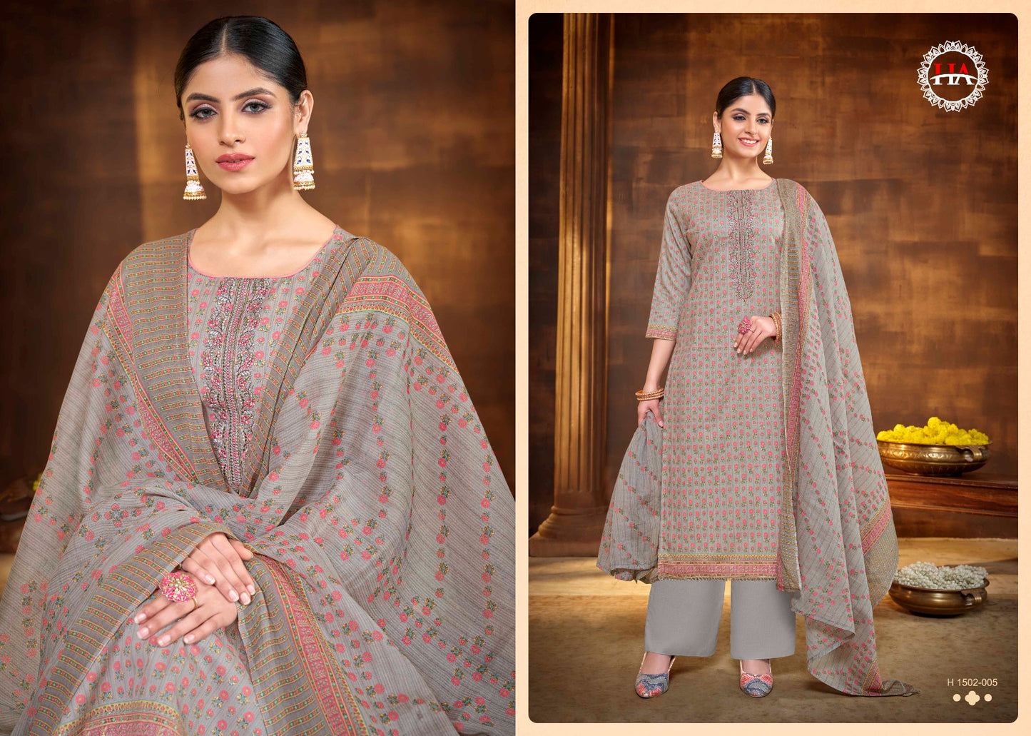 Lilly Harshit Fashion Cotton Pant Style Suits Exporter Gujarat