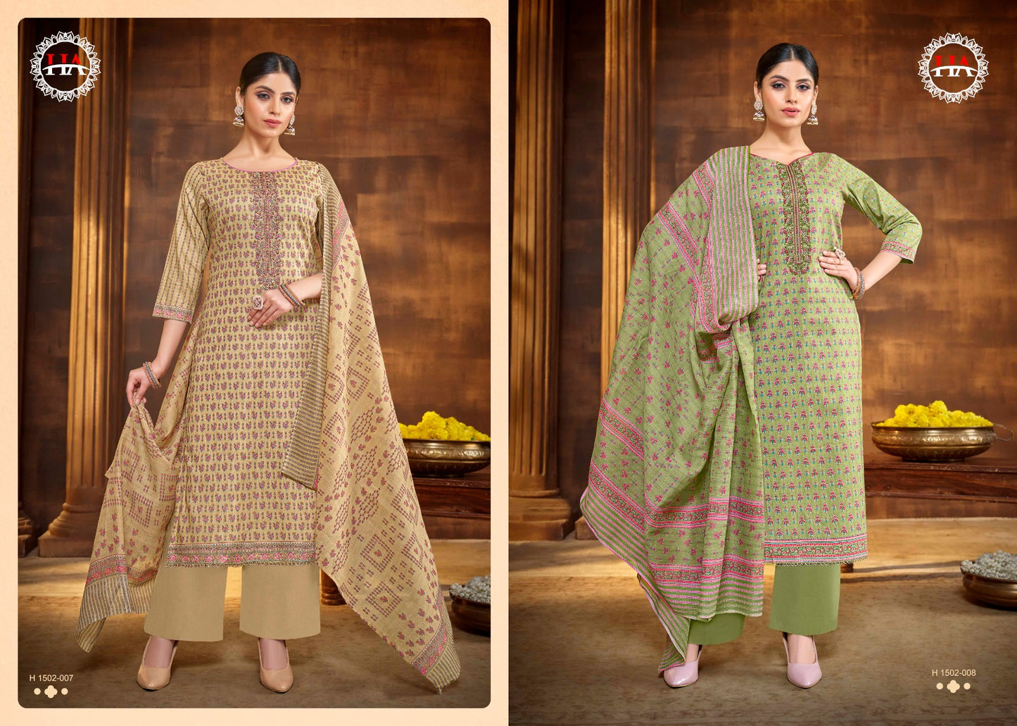 Lilly Harshit Fashion Cotton Pant Style Suits Exporter Gujarat