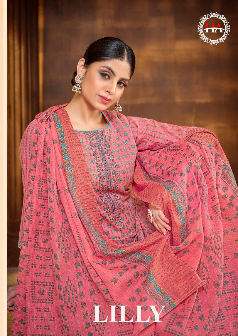 Lilly Harshit Fashion Cotton Pant Style Suits Exporter Gujarat