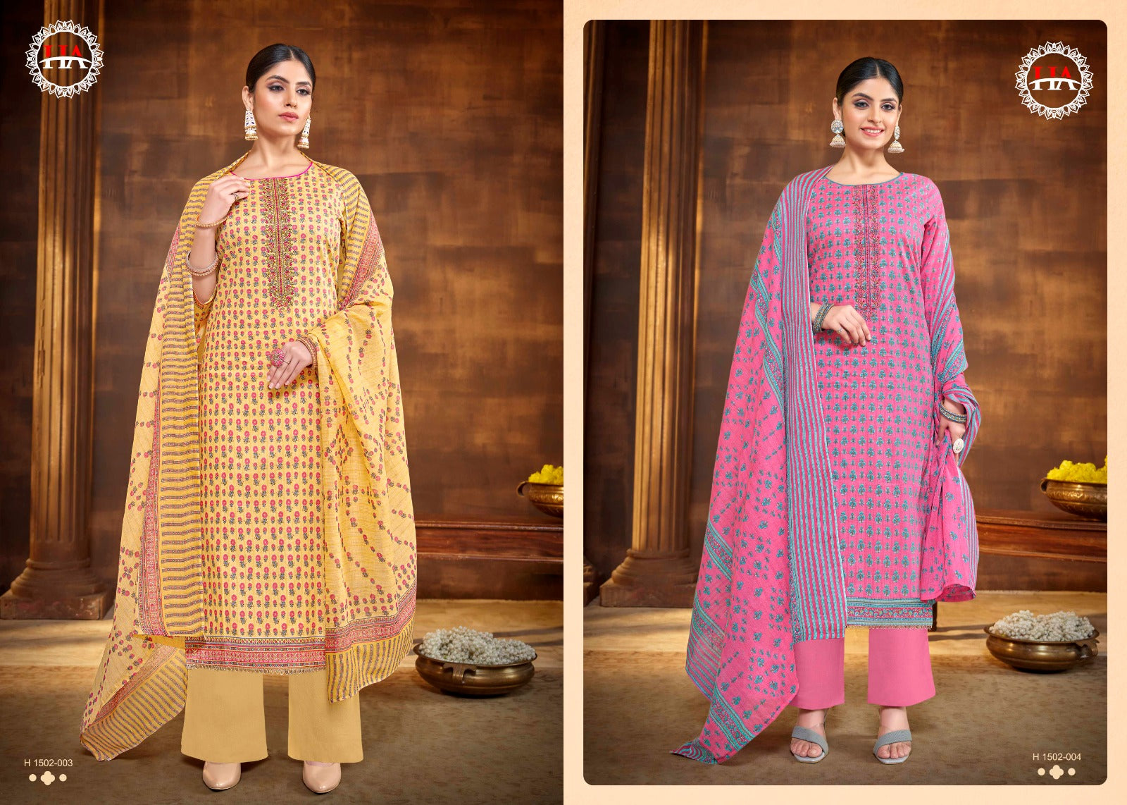 Lilly Harshit Fashion Cotton Pant Style Suits Exporter Gujarat