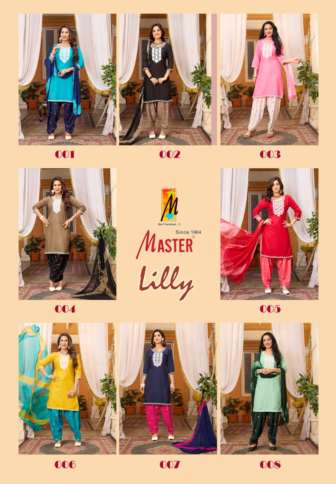 Lilly Patiyala Master Rayon Readymade Salwar Suits Exporter Ahmedabad