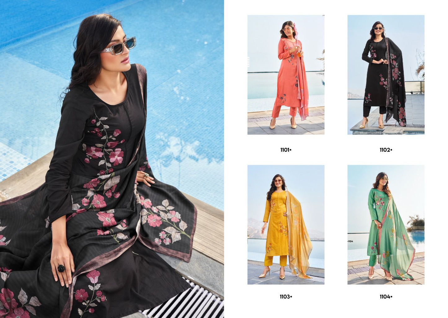 Lilly Rupali Jaam Satin Pant Style Suits