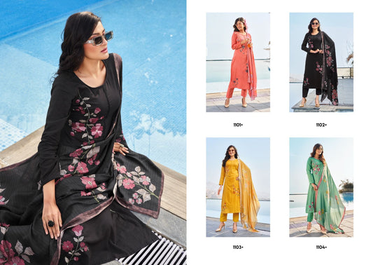 Lilly Rupali Jaam Satin Pant Style Suits