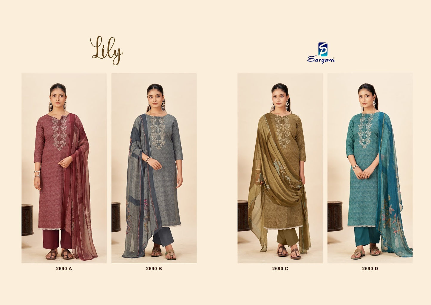 Lily Sargam Prints Pure Lawn Pant Style Suits Manufacturer Gujarat