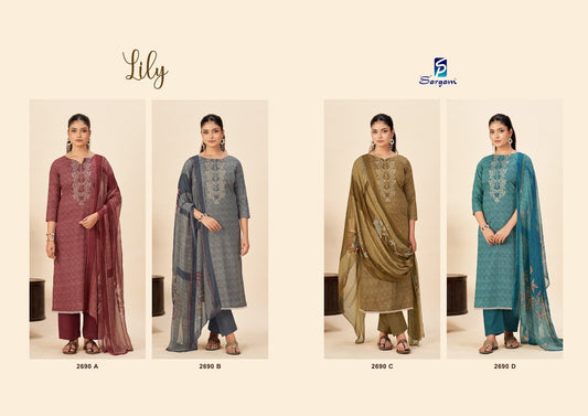Lily Sargam Prints Pure Lawn Pant Style Suits Manufacturer Gujarat