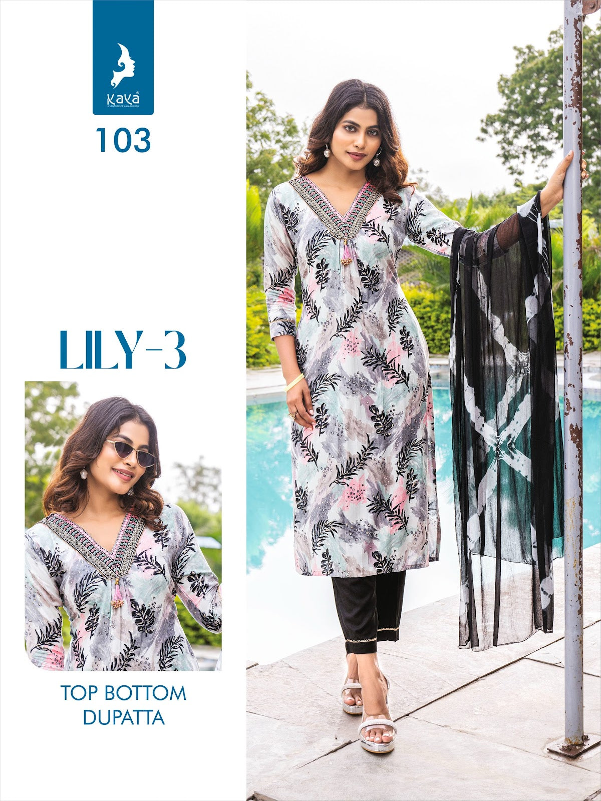 Lily Vol 3 Kaya Rayon Foil Readymade Pant Style Suits Wholesale