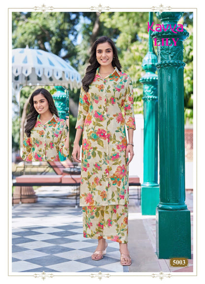 Lily Vol 5 Kavya Chanderi Co Ord Set Manufacturer Ahmedabad