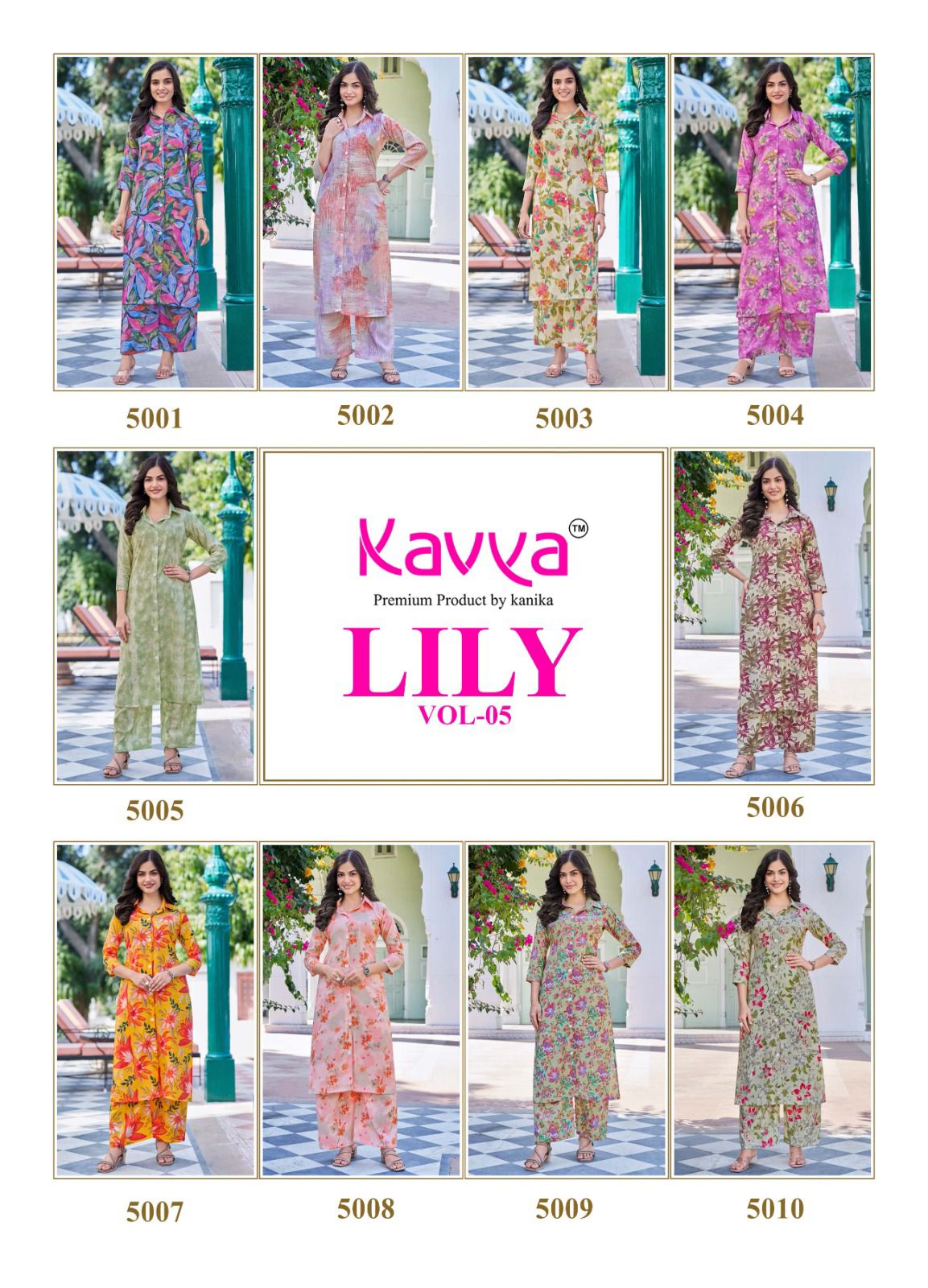Lily Vol 5 Kavya Chanderi Co Ord Set Manufacturer Ahmedabad