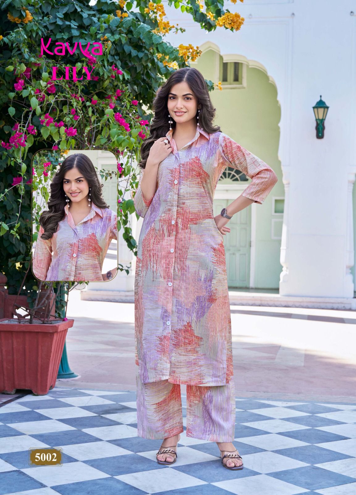 Lily Vol 5 Kavya Chanderi Co Ord Set Manufacturer Ahmedabad