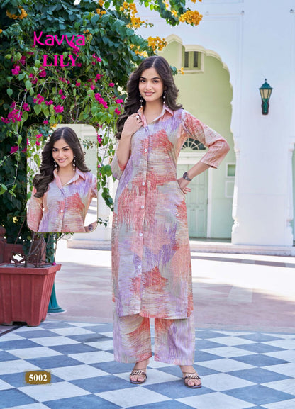 Lily Vol 5 Kavya Chanderi Co Ord Set Manufacturer Ahmedabad