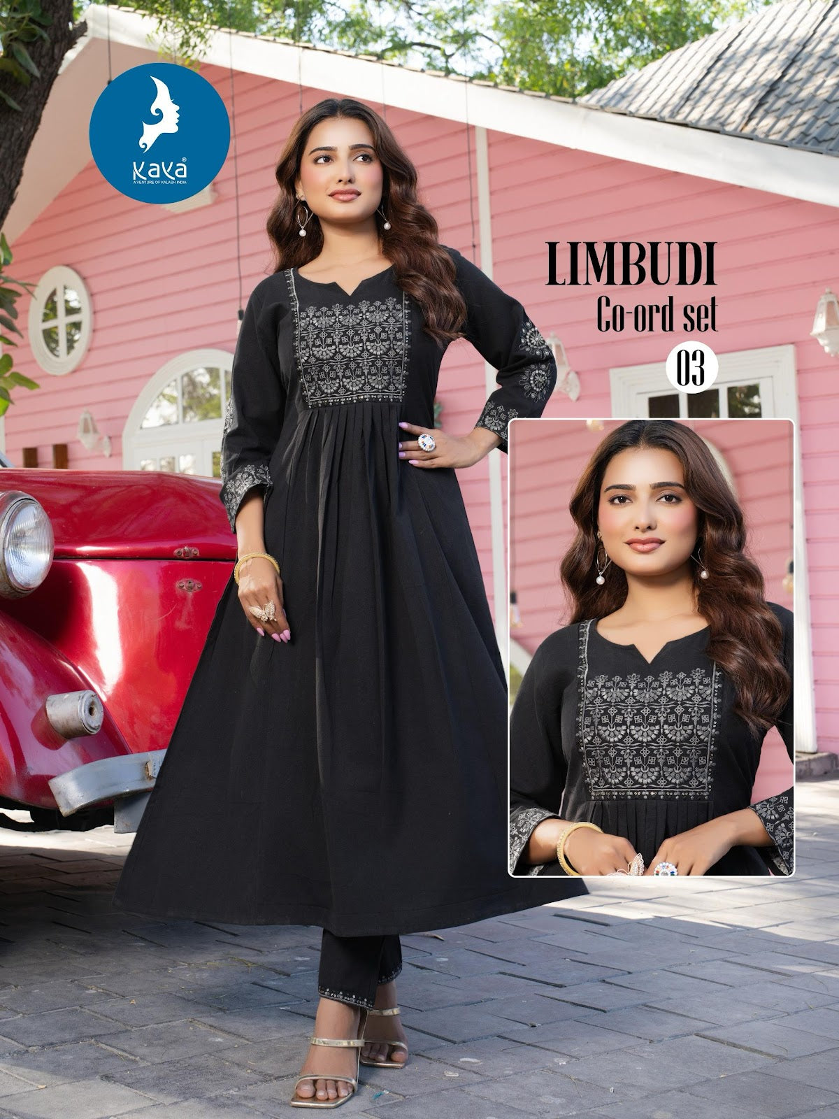 Limbudi Kaya Cotton Kurti Pant Set Wholesaler India