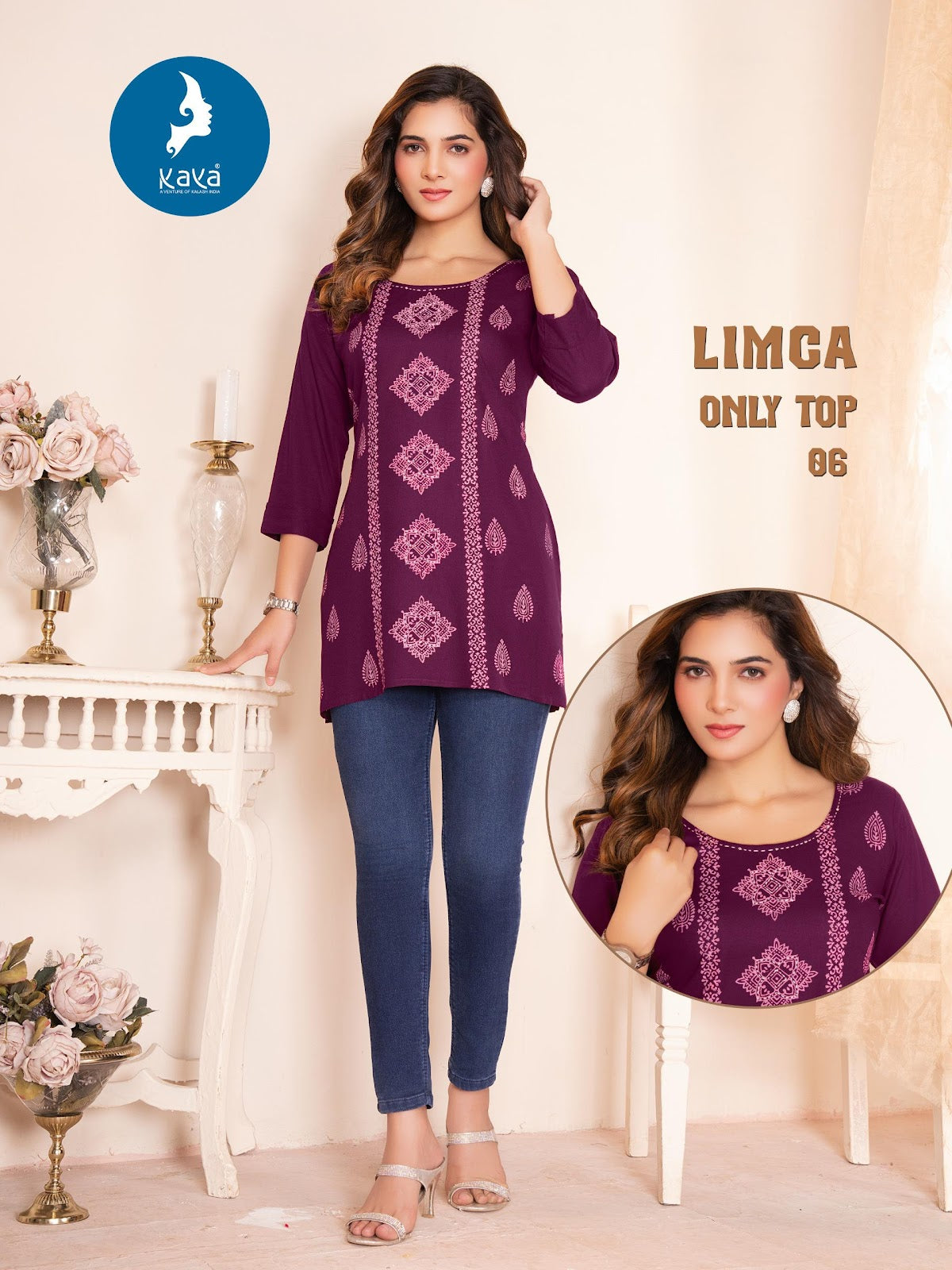 Limca Kaya Rayon Short Kurtis Supplier