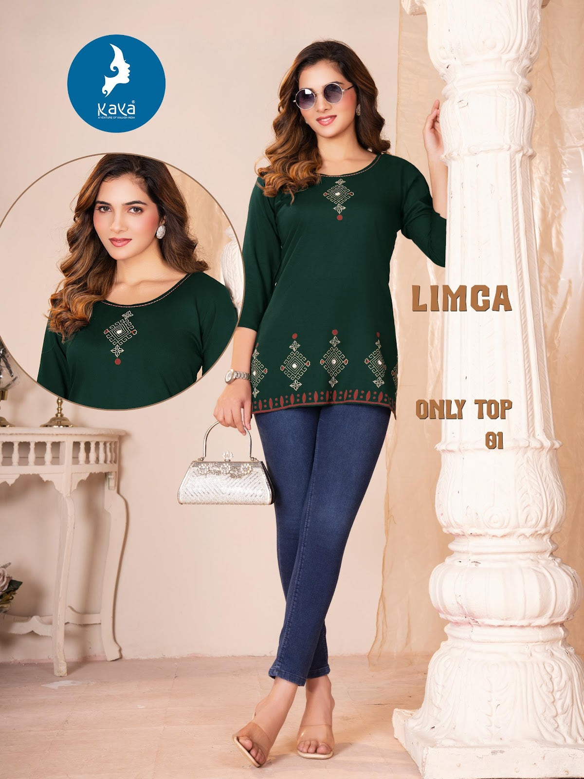 Limca Kaya Rayon Short Kurtis Supplier