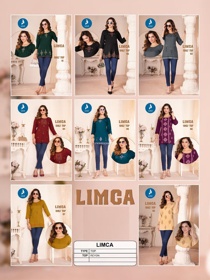 Limca Kaya Rayon Short Kurtis Supplier