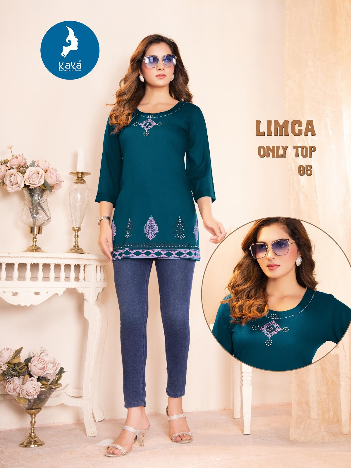 Limca Kaya Rayon Short Kurtis Supplier