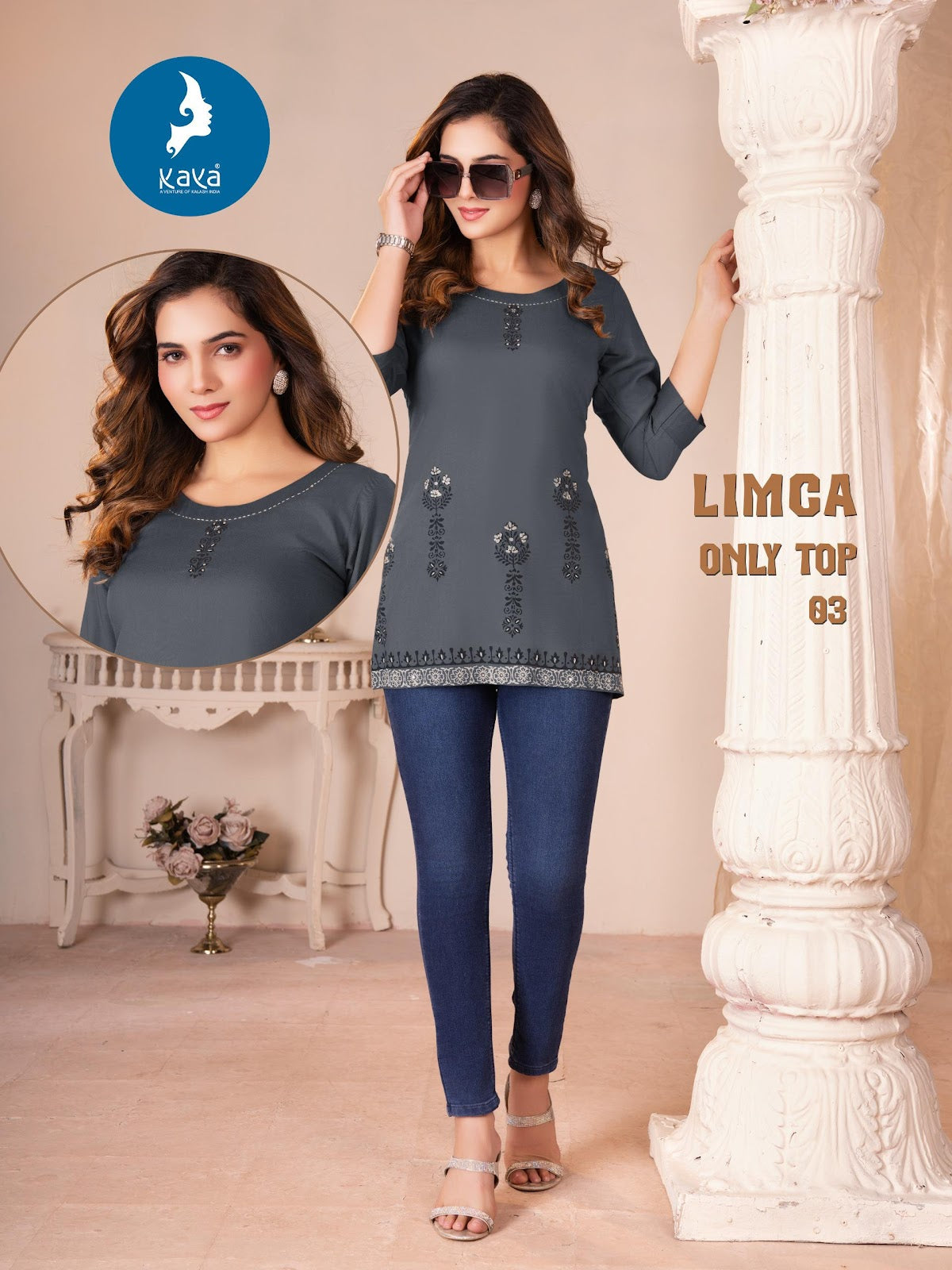 Limca Kaya Rayon Short Kurtis Supplier
