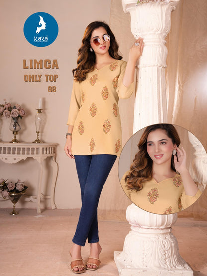 Limca Kaya Rayon Short Kurtis Supplier